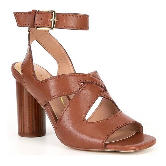 Cole Haan Shoes - NWT*COLE HAAN Reina City Leather Tan Ankle Strap High Heel Sandals.  Size 9
